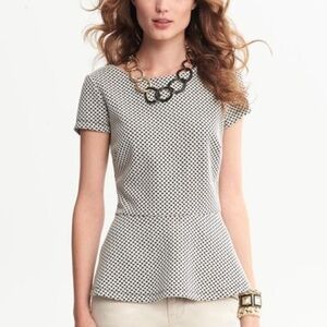 Banana Republic Black and White Polka Dot Blouse